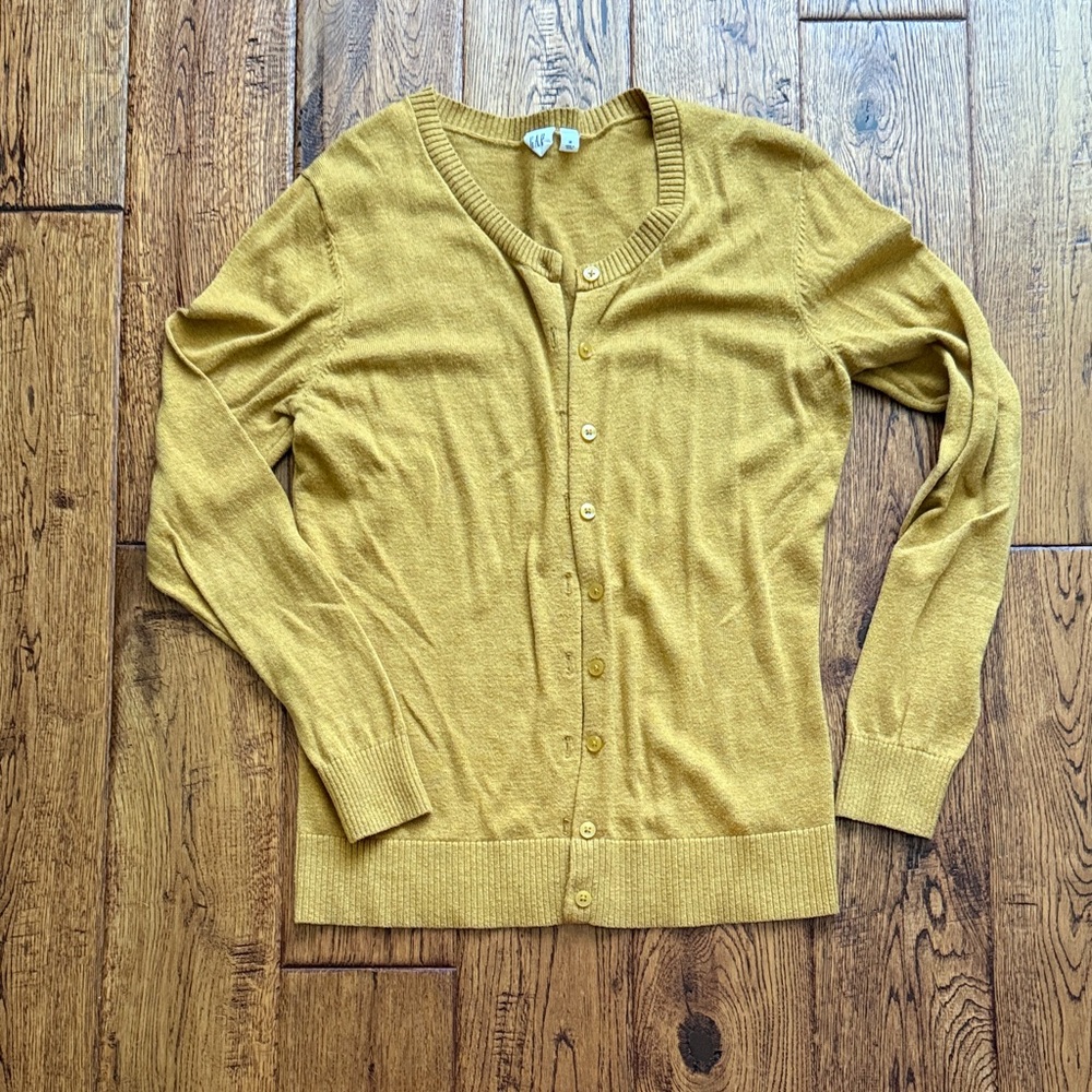 GAP Women's Yellow Cardigan Sweater